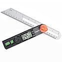 Preciva T-Bevel Gauge & Protractor with Horizontal and Vertical Bubble,0-338° Digital Angle Finder Protractor 230mm/8inch Display for Carpentry Woodworking, Metalworking, Construction