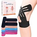 Precut Kinesiology Tape for Knees, Upgraded, 10 Pcs, Black