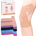 Precut Kinesiology Tape for Knees, Upgraded, 10 Pcs, Beige