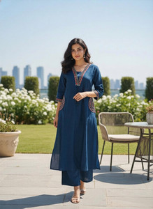 Preeson Women Kurta Palazzo Set