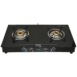 Preethi Blu Flame Gleam Glass Top 2-Burner