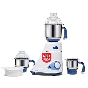 preethi diamond 750 watts mixer grinder 3 jars stainless steel  flexi lid perfect grinding for masalas chutneys and batters 2 year warranty preethi39s flagship lifelong free service white