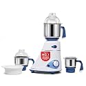 Preethi Diamond 750 Watts Mixer Grinder, 3 Jars (Stainless Steel) + Flexi Lid, Perfect Grinding for Masalas, Chutneys and Batters, 2 Year Warranty, Preethi's flagship Lifelong Free Service, White