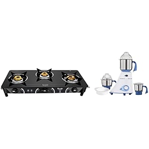 preethi blue leaf diamond mixer grinder 750w 3 jars bluewhite and gts124 zeal glass top 3 burner gas stove manual ignition black