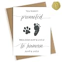 Pregnancy Announcement for Aunt and Uncle, Baby Announcement Card for Aunt and Uncle, Promoted from Dog To Human