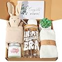 Pregnancy Gifts for Expecting Mom, Cool New Mom Gifts, First Time Mom Gifts for Pregnant Women Wife Daughter Friends Coworker, 16oz Glass Cup Bunny Lovey, Unique Mom to Be Gift - in My Pregnant Era