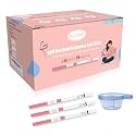 Pregnancy Test Strips with Urine Cups, 25 Count Individually Wrapped hCG Early Detection Home Tests Over 99% Accurate, Rapid Early Detection Pregnancy Test Strip 25mIU/mL