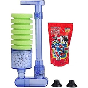 premier plants aquarium filter sponge biochemical oxygen pump for mini fish tank supplies xy-2881 with fish food suits 2 feet tank no air pump