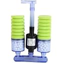PREMIER PLANTS XINYOU Filter Sponge for Aquarium, Double Sponge Filters for Aquarium, Biochemical Sponge Filter with air Pump and 2 Extra Black Sponges (XY-2902)