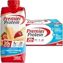 Premier Protein Shakes, Strawberries &amp; Cream, 11 Fluid Ounce (Pack of 18)