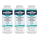 Premier Solutions™ Talc-Free Soothing Foot Powder, Great for Smelly Feet, Running Shoes and Work Boots, Moister Absorbing Powder for Foot Odor Control and Itch Relief, 7 Ounces (Pack of 3)
