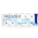 Premier Toilet Tissue Paper Rolls (1600 Pulls) | 2-Ply Soft and Highly Absorbent | 160 Pulls x 10 Rolls | Biodegradable | Clog Free | Flushable | Easy to Tear | Family Pack (10in1) Toilet Paper Roll