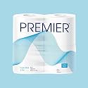 Premier Toilet Tissue Paper Rolls (1280 Pulls) | 2-Ply Soft and Highly Absorbent | 320 Pulls x 4 Rolls | Biodegradable | Clog Free | Flushable | Easy to Tear | Family Pack (4in1) Toilet Paper Roll
