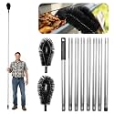 Premium 10.5 ft Gutter Cleaning Tools From The Ground Adjustable Gutter Cleaning with Pole No Ladder Needed Long Reach with Replaceable Brush Removal Leaves Trash From Roof Gutters