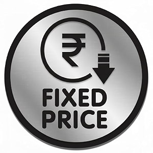 premium 6 inch fixed price sign for shop amp stores  brushed silver acrylic signage for glass doors  professional no bargaining sign with self-adhesive tape for cafe hotel business amp office