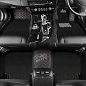 Premium 7D Car Floor Mat Full Set for Maruti Suzuki E Vitara|| Luxury Leather with Grass Mat Complete Set || 100% Waterproof and Washable || Color : (Black and Red)