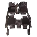 Premium 7D Car Floor Mat Full Set for Tata Tiago|| Luxury Leather with Grass Mat Complete Set || 100% Waterproof and Washable || Color : (Coffee)