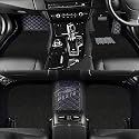 Premium 7D Car Floor Mat Full Set for Toyota Fortuner Model (2017-2026)|| Luxury Leather with Grass Mat Complete Set || 100% Waterproof and Washable || Color : (Black and Blue)