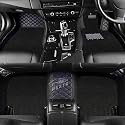 Premium 7D Car Floor Mat Full Set for Maruti Suzuki E Vitara|| Luxury Leather with Grass Mat Complete Set || 100% Waterproof and Washable || Color : (Black and Blue)