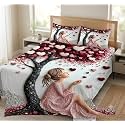 Premium 7D Printed King Size Bedsheet Set