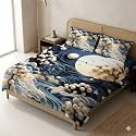 Premium 7D Printed King Size Bedsheet Set