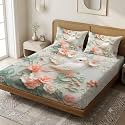 Premium 7D Printed King Size Bedsheet Set