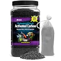 Premium Activated Carbon, Aquarium Carbon for Fish Tank Filter, Aquarium Filter Media, Granulated Charcoal for Fish Tanks, Activated Charcoal Bulk (5.5 lbs with Fine Mesh Bag)