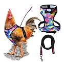 Premium Adjustable Chicken Harness with Camouflage Design &amp; Comfortable Breathable Fabric - Includes Resilient 5.4ft Matching Leash for Secure Outings (Medium, Camouflage Pink)