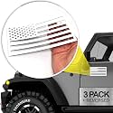 Premium American Flag Magnets for Trucks and Cars (3 Pack) + Bonus Reverse Design | Magnetic US Flags Cut-Out | Powerful Magnet - Will Never Fall Off Your Vehicle | White | Not for Aluminum Cars