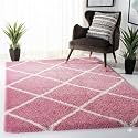 Premium Antiskid Shaggy CarpetRug Plain Fur Rectangular