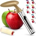 Zulay Premium Apple Corer - Easy to Use Durable Apple Corer Remover for Pears, Bell Peppers, Fuji, Honeycrisp, Gala and Pink Lady Apples - Stainless Steel Best Kitchen Gadgets Cupcake Corer - Black