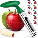 Zulay Premium Apple Corer - Easy to Use Durable Apple Corer Remover for Pears, Bell Peppers, Fuji, Honeycrisp, Gala and Pink Lady Apples - Stainless Steel Best Kitchen Gadgets Cupcake Corer - Black