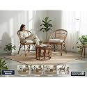 Premium Bamboo Chair Set with Table, Kursi, Garden Chairs with Table, Chairs for Living Room, Home, Outdoor & Garden, Set of 2 Chairs & 1 Table.