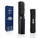 Premium Beard Mini Straightener Brush,Professional Straightener Brush For Men,Rechargeable 5200 Mah Straightening Tool Heated Comb,For Short&Long Beards For Home And Travel,Black, 20 Watt