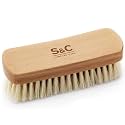 Premium Beige Horse Hair Brush - Horse Hair Shoe Brushes for Polishing, Cleaning &amp; Buffing Leather Shoes - Boot Brush with Soft Bristles, Comfy Grip - Shoe Polish Brush Made of Beech Wood