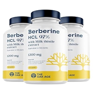 premium berberine supplement with milk thistle  pack of 3 180 capsules