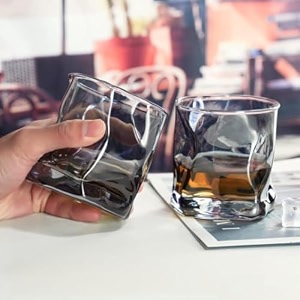 premium black 300 ml water amp juice drinking glasses set of 6 vintage glassware set for juice cocktail mocktailwhisky all beverages everyday uses for gift 6 mt-35