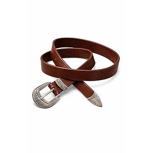 Premium Black Brown Leather Belt with Engraved