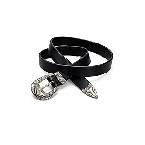 Premium Black Brown Leather Belt with Engraved