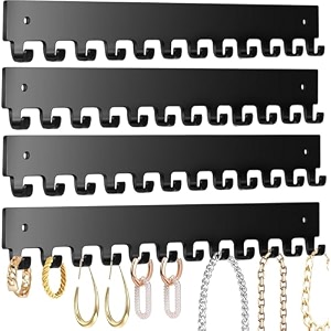premium black ring holder display stand elegant amp durable jewelry organizer rack for multiple rings 4 mm ideal for home storefront or travel 14 hooks wall black 4