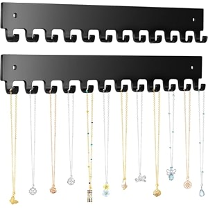 premium black ring holder display stand elegant amp durable jewelry organizer rack for multiple rings 4 mm ideal for home storefront or travel 14 hooks wall jw holder back pack of 2