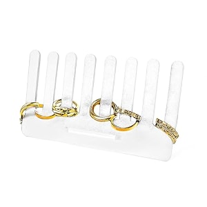 premium black ring holder display stand elegant amp durable jewelry organizer rack for multiple rings 4 mm ideal for home storefront or travel fw_clear ring holder pack of 1