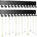 Premium Black Ring Holder Display Stand Elegant & Durable Jewelry Organizer Rack for Multiple Rings 4 mm Ideal for Home, Storefront, or Travel (14 Hooks Wall Jw Holder Back pack of 2)