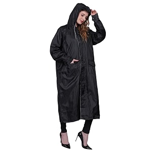premium brand womens long waterproof rain coat lightweight hooded trench jacket for outdoor polyester travel amp everyday wear with storage bag