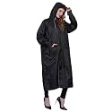 Premium Brand Womens Long Waterproof Rain Coat Lightweight Hooded Trench Jacket for Outdoor Polyester, Travel &amp; Everyday Wear with Storage Bag