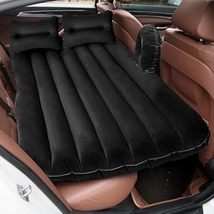 tekcool polyvinyl chloride pvc premium car inflatable bed with pump amp 2 air pillowquick inflatable back seat bedmattresscar bed for kidstraveltripcampingpicnicpoolampbeachuniversal fitblack