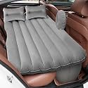 TEKCOOL Polyvinyl Chloride(PVC) Premium Car Inflatable Bed with Pump & 2 Air Pillow|Quick Inflatable Back Seat Bed|Car Bed Mattress for Kids,Travel,Trip,Camping,Picnic,Pool &Beach|Universal Fit|Beige