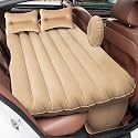 TEKCOOL Polyvinyl Chloride(PVC) Premium Car Inflatable Bed with Pump &amp; 2 Air Pillow|Quick Inflatable Back Seat Bed|Car Bed Mattress for Kids,Travel,Trip,Camping,Picnic,Pool &amp;Beach|Universal Fit|Beige