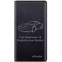 Valardoh Premium Car Registration and Insurance Card Holder, Car Document Holder for Cards, Driver License &amp; other Essential Documents (Black)