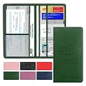 Valardoh Premium Car Registration and Insurance Card Holder, Car Document Holder for Cards, Driver License &amp; other Essential Documents (Dark Green)